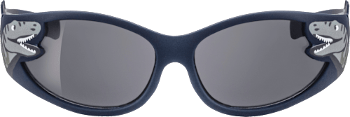 Sonnenbrille Kids, blau-graues Gestell mit grauen Dinos SUNDANCE