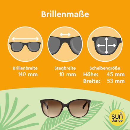 Sonnenbrille Erwachsene, braunes Gestell, braun getönte Gläser SUNDANCE