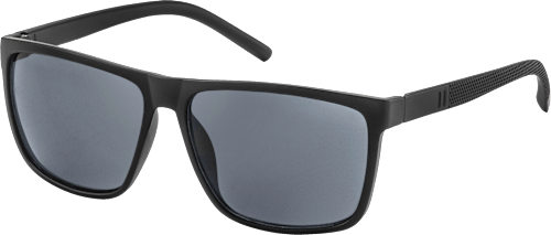 Sonnenbrille Erwachsene, schwarzes Gestell, schwarz getönte Gläser SUNDANCE