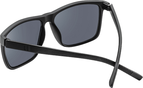 Sonnenbrille Erwachsene, schwarzes Gestell, schwarz getönte Gläser SUNDANCE