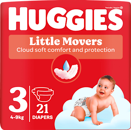 Windeln Little Movers Gr. 3 (4-9 kg) Huggies