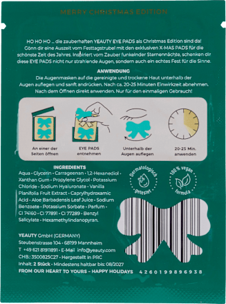 Augenpads X-Mas Schleife Aloe Vera (1 Paar) Yeauty