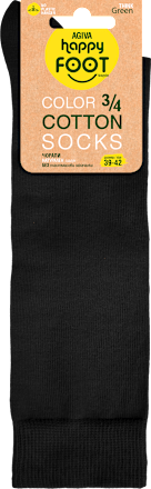 Памучни чорапи, 3/4, черни, размер 39-42 happy FOOTtopia