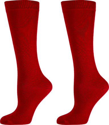 Памучни чорапи 3/4, червени, размер 39-42 happy FOOTtopia