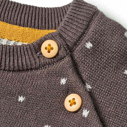 Pullover aus Strick mit Raglan-Ärmeln & Pinguin-Motiv, grau, Gr. 86 ALANA