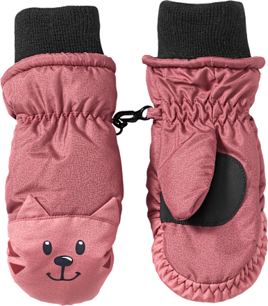 Fäustlinge mit Katzen-Motiv, rosa, Gr. 2 PUSBLU