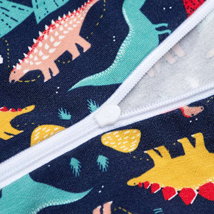 Bettwäsche mit Dino-Muster, blau, 140x200 + 80x80 cm ALANA