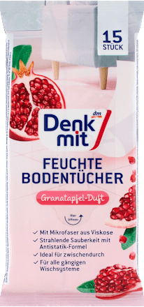 Ściereczki do podłóg nawilżane Granat Denkmit