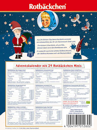 Adventskalender Rotbäckchen Rotbäckchen