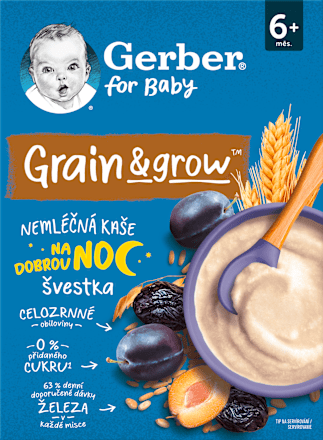 Nemliečna kaša pšenično-ovsená slivka Gerber