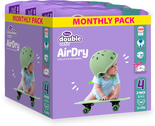 Plenice Air Dry 4 (8-14 kg), mesečno pakiranje Violeta