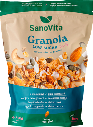 Granola cu conținut scăzut de zahăr Sanovita