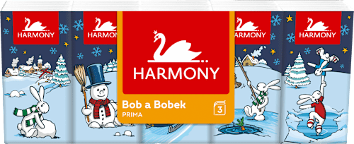Papierové vreckovky Bob a Bobek, 10x10 Harmony