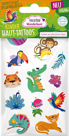 Kinder Haut-Tattoos Wunderbunt Fantastisches Dschungelreich  FruchtBar