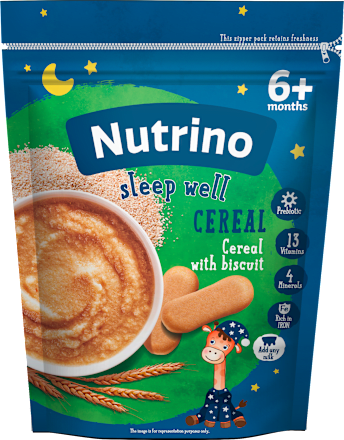 Mliječna kašica za bebe sa žitaricama i keksom 6+ Nutrino