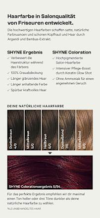 Haarfarbe 5/54 Lisbon Dunkelrot Mahagoni SHYNE Professional