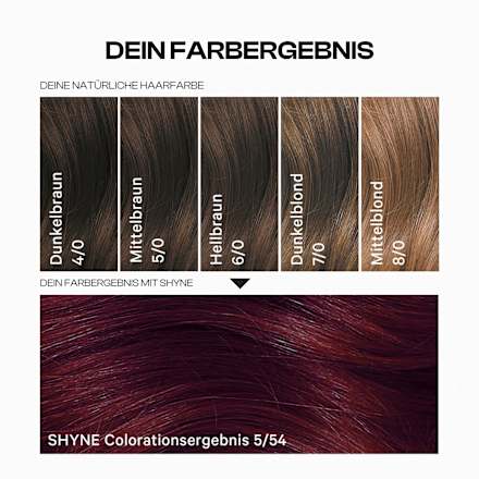 Haarfarbe 5/54 Lisbon Dunkelrot Mahagoni SHYNE Professional