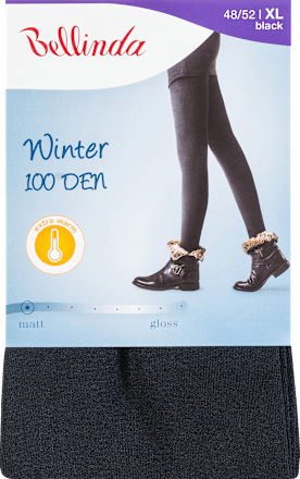 punčochové kalhoty Winter, 48/52 XL černé Bellinda