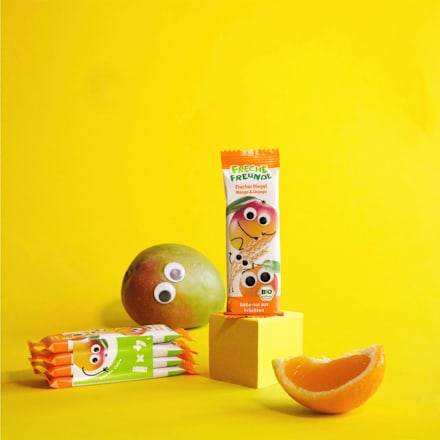 Fruchtriegel mit Getreide Mango & Orange ab 3 Jahren, (4x23 g) Freche Freunde