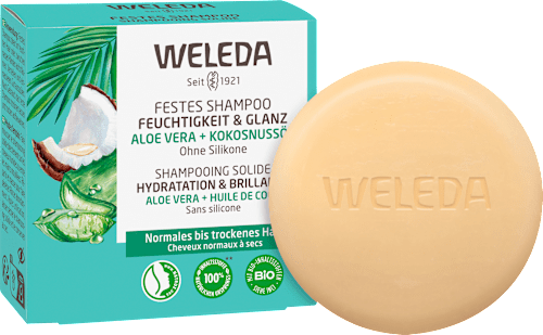 Festes Shampoo Feuchtigkeit & Glanz WELEDA