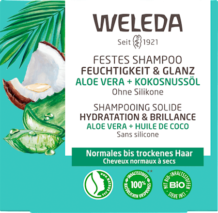 Festes Shampoo Feuchtigkeit & Glanz WELEDA