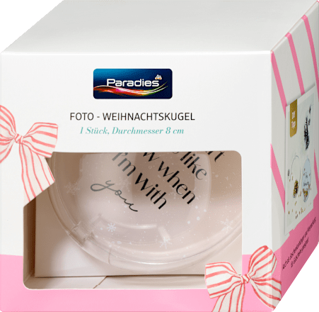 Jumbo Foto-Weihnachtskugel Paradies