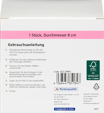 Jumbo Foto-Weihnachtskugel Paradies