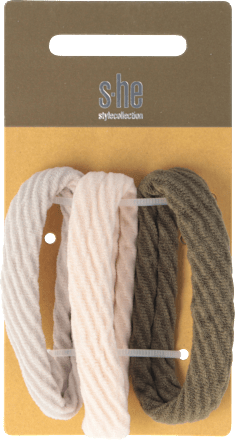 Haargummi-Set gerippt  s-he stylecollection