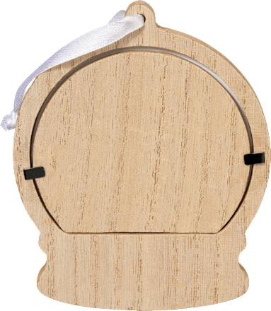 Fotoaufhänger Holz Weihnachtskugel Paradies