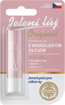 Balzam na pery s mandľovým olejom Originál Jelení lůj