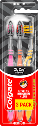 Szczoteczka do zębów Zig Zag Charcoal, 3pak Colgate