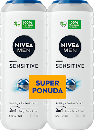 Gel za tuširanje Sensitive, duo pakiranje, 2 x 500 ml NIVEA MEN