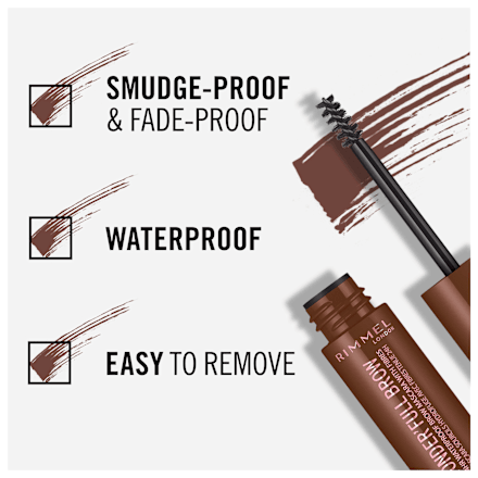 Maskara do brwi WONDERFULL  002 Medium RIMMEL LONDON