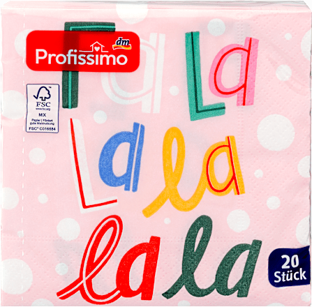 Troslojne salvete - motiv: Falalalalala, 25x25cm Profissimo