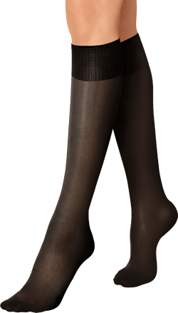 Kniestrümpfe mit Stütz-Funktion schwarz Gr. 39-42, 40 DEN Fascino