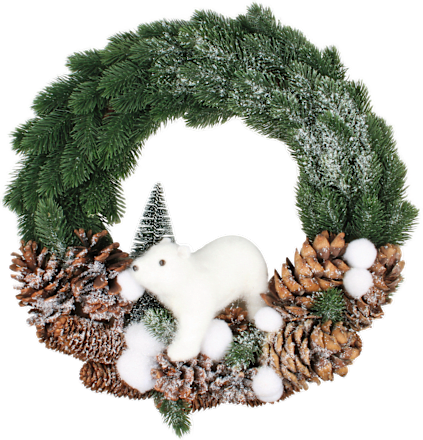 věnec s ledním medvědem Anděl