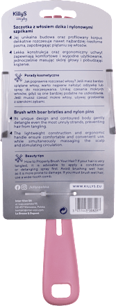 Szczotka z włosiem dzika, różowa KillyS