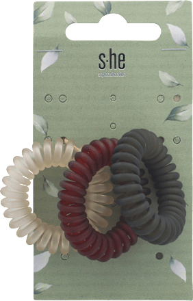 Спираловидни ластици за коса, три цвята s-he stylecollection