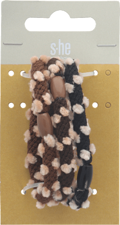 Ластик за коса с пухкави топчета s-he stylecollection