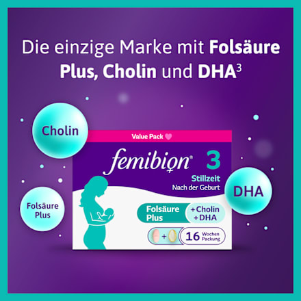 Femibion 3 Stillzeit, 112 Tabletten und 112 Kapseln femibion