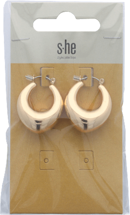 Кръгли златисти обеци s-he stylecollection