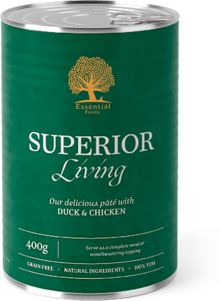 Пастет за кучета Superior Living с патешко и пилешко  Essential Foods