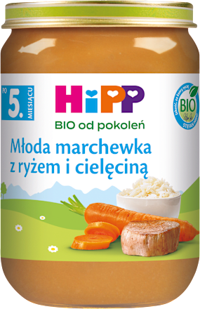 Krem z marchwi i ryżu z cielęciną BIO HiPP