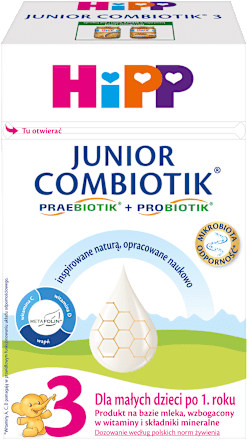 Produkt na bazie mleka 3 Junior Combiotik, po 1. roku HiPP