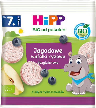 Jagodowe wafelki ryżowe BIO HiPP