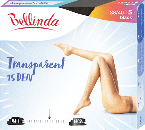 punčochové kalhoty Transparent, velikost S, černé Bellinda