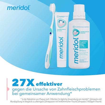 Mundspülung Zahnfleischschutz antibakteriell, Reisegröße meridol