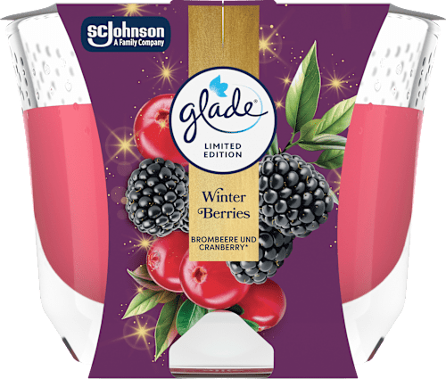 Duftkerze im Glas Winter Berries 204 g glade