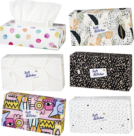 Носни кърпи 4-пласта, различни цветове/мотиви Soft&Sicher