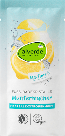 Fußbad Kristalle Muntermacher alverde NATURKOSMETIK